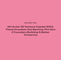 a pink background with the words, 50 underrated venture capital startups building a gen z tomorrow